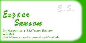 eszter samson business card